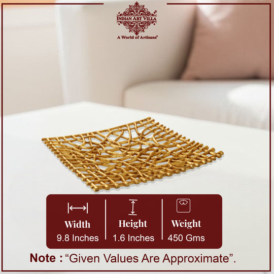 Brass Finish Decorative Aluminium Centerpiece Platter