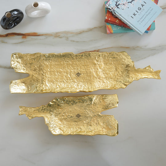 Antique Brass Rough Finish Tray/Paltter