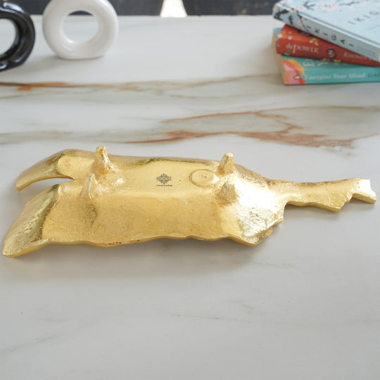 Antique Brass Rough Finish Tray/Paltter