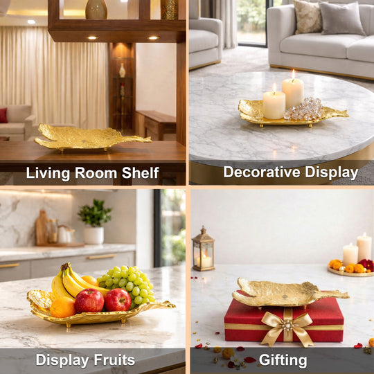 Antique Brass Rough Finish Tray/Paltter