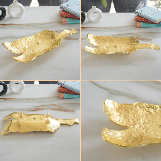 Antique Brass Rough Finish Tray/Paltter