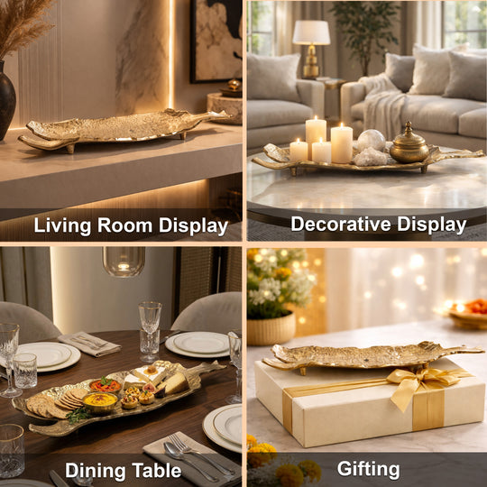 Antique Brass Rough Finish Tray/Paltter