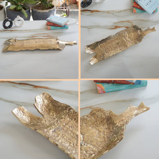 Antique Brass Rough Finish Tray/Paltter