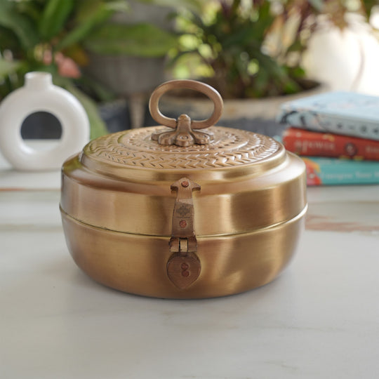 Brass Jewellery Box With Antique Matt Finish