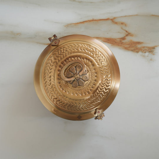 Brass Jewellery Box With Antique Matt Finish