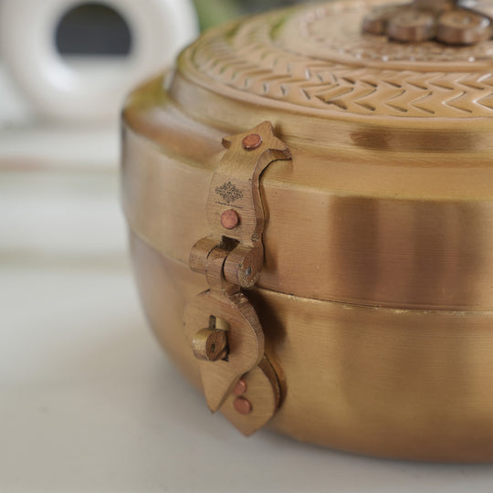 Brass Jewellery Box With Antique Matt Finish