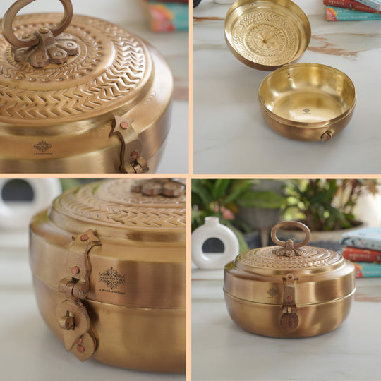 Brass Jewellery Box With Antique Matt Finish