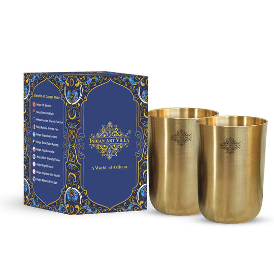 Brass Glass With Matt Finish, Volume-300 ML