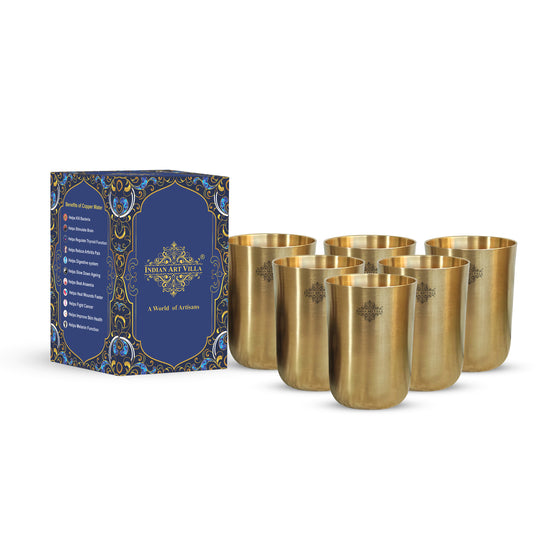 Brass Glass With Matt Finish, Volume-300 ML