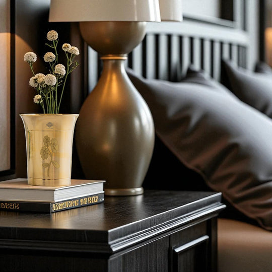 Pure Brass Glass With Curve Laser Printed design