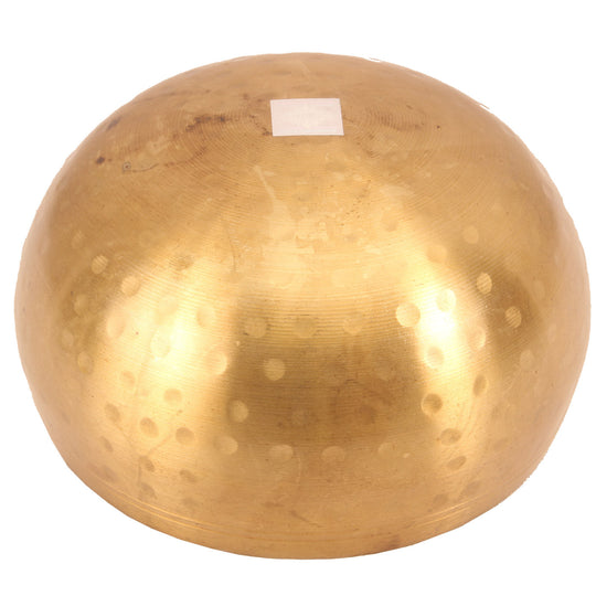 Plain brass singing bowl for meditation, sound healing, yoga, mindfulness, and spiritual therapy practices.
