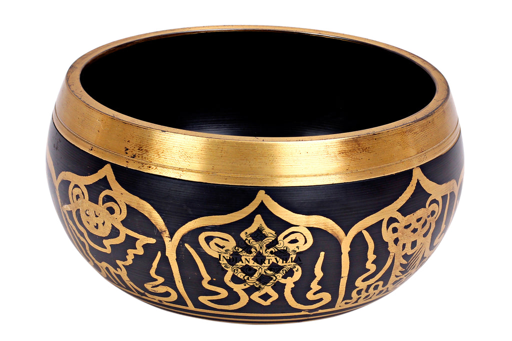 Indian Art Villa Brass Designer Tibetan Singing Bowl