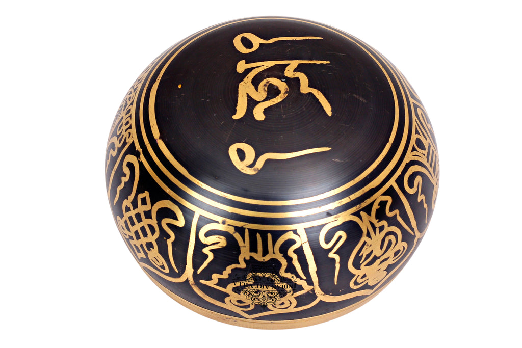 Brass Designer Tibetan Singing Bowl