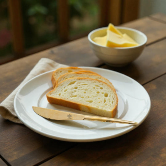 Brass Butter Knife with Flat Handle Design – 22 cm