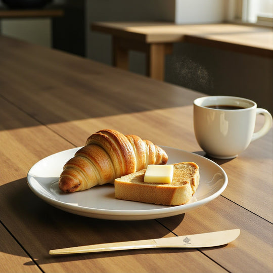 Brass Butter Knife with Flat Handle Design – 22 cm