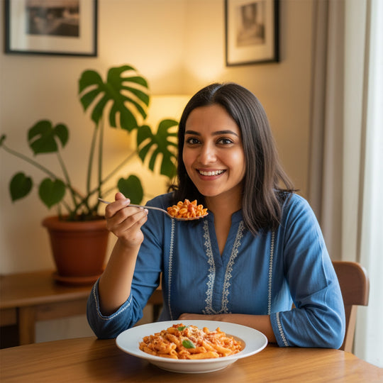 Steel Brass Fork with Bamboo Design Handle