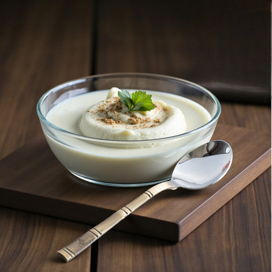 Steel Brass Spoon with Bamboo Design Handle