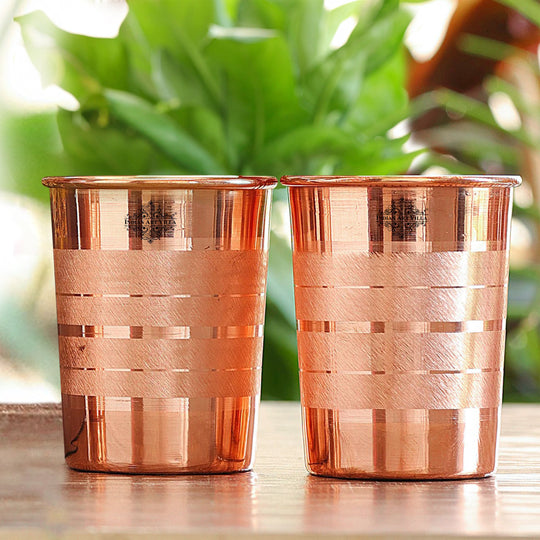 Pure Copper Diamond | Hammered | Shine Finish | Luxury Glasses-275 ML