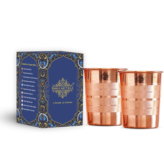 Pure Copper Diamond | Hammered | Shine Finish | Luxury Glasses-275 ML