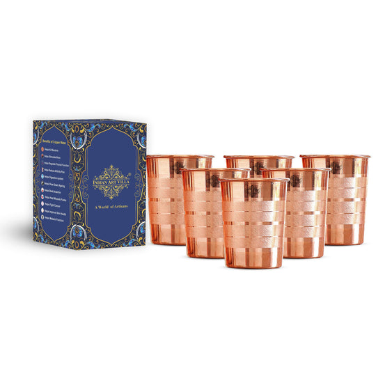 Pure Copper Diamond | Hammered | Shine Finish | Luxury Glasses-275 ML