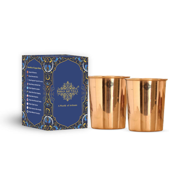 Pure copper hydration glass handmade India