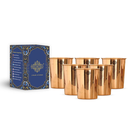 Handmade copper water glass premium finish