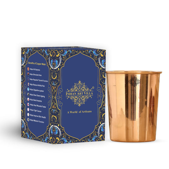 Pure Copper Diamond | Hammered | Shine Finish | Luxury Glasses-275 ML