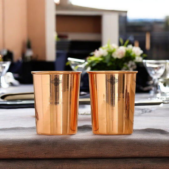 Pure Copper Diamond | Hammered | Shine Finish | Luxury Glasses-275 ML