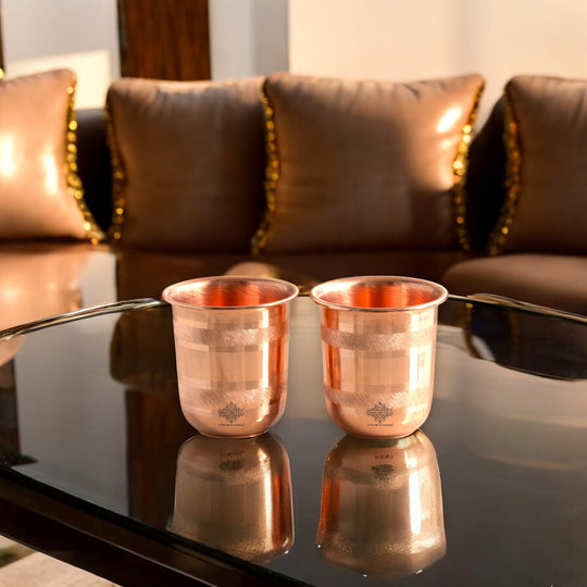 Copper hydration glass handcrafted Indian style