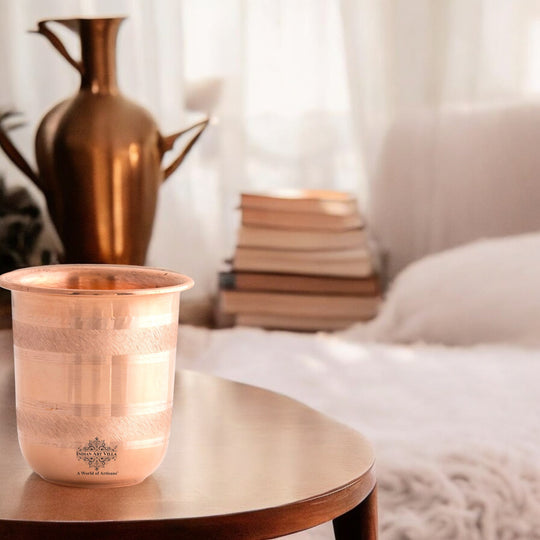 Pure Copper Luxury Design Glass Kids or Temple Use 100ml