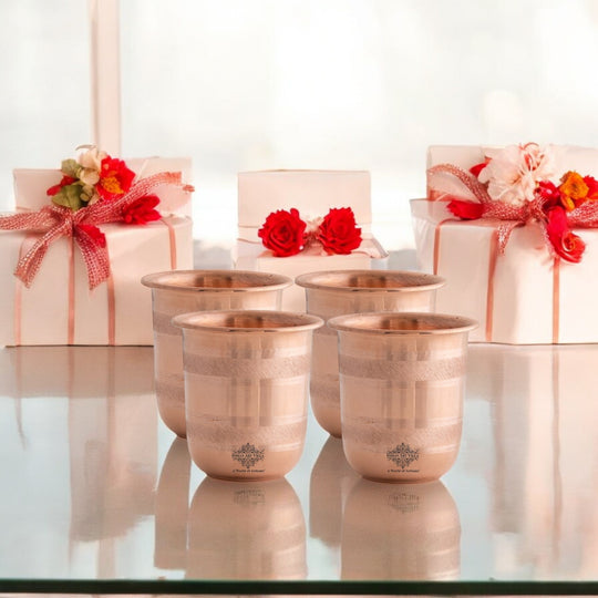 Pure Copper Luxury Design Glass Kids or Temple Use 100ml