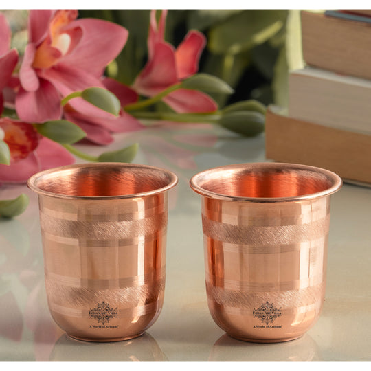 Premium copper drink glass finish