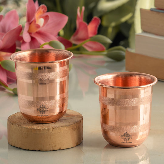 Pure Copper Luxury Design Glass Kids or Temple Use 100ml