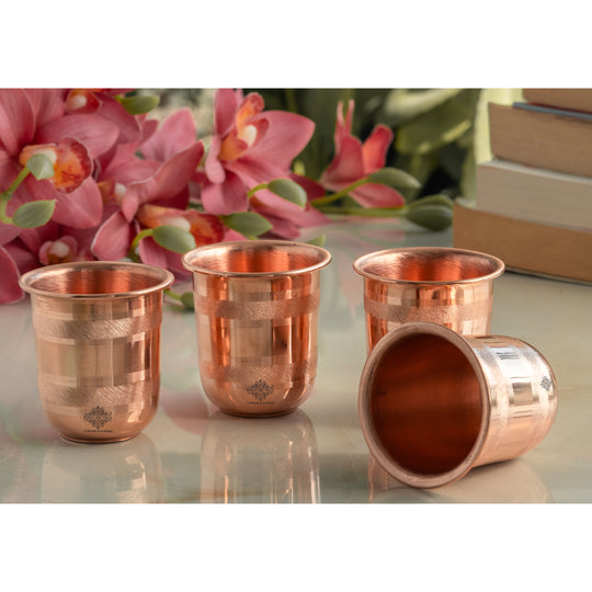 Pure Copper Luxury Design Glass Kids or Temple Use 100ml