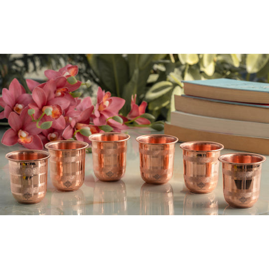 Pure Copper Luxury Design Glass Kids or Temple Use 100ml
