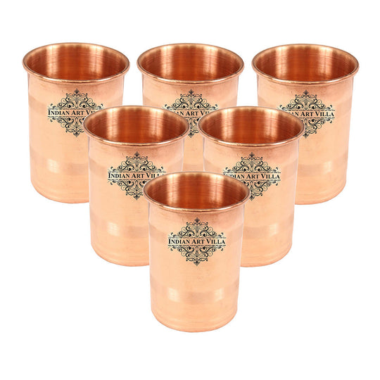 Copper water glass for daily hydration use