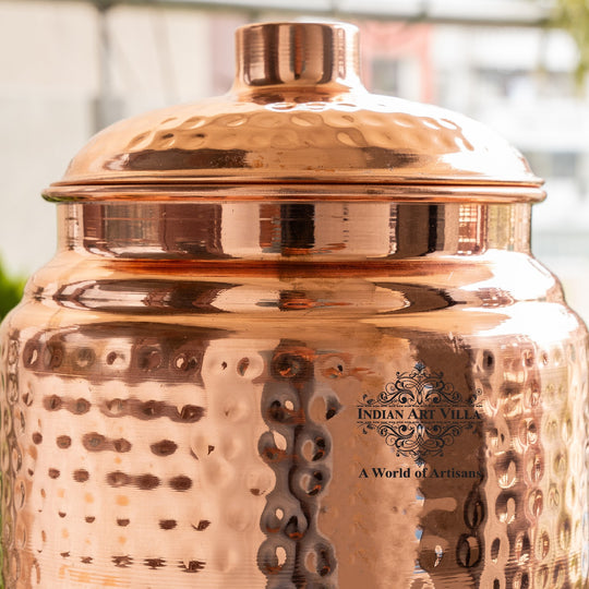 Pure Copper With Hammered Design Water Pot