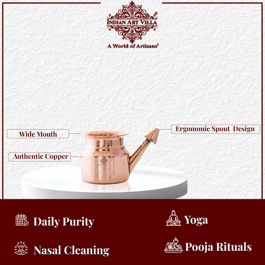Pure Copper Netipot used for Yoga