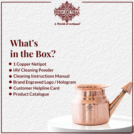 Pure Copper Netipot used for Yoga
