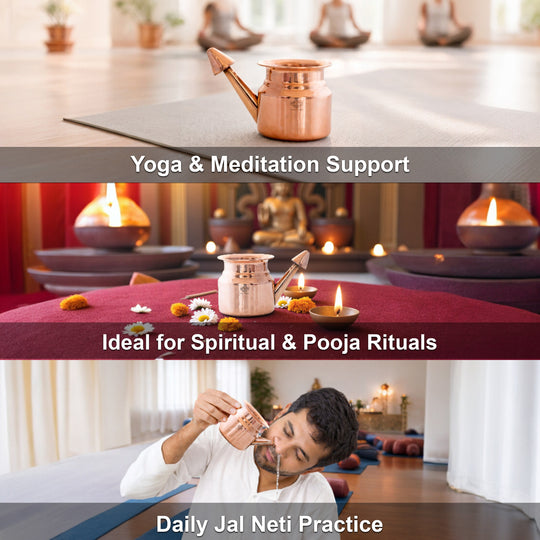 Pure Copper Netipot used for Yoga