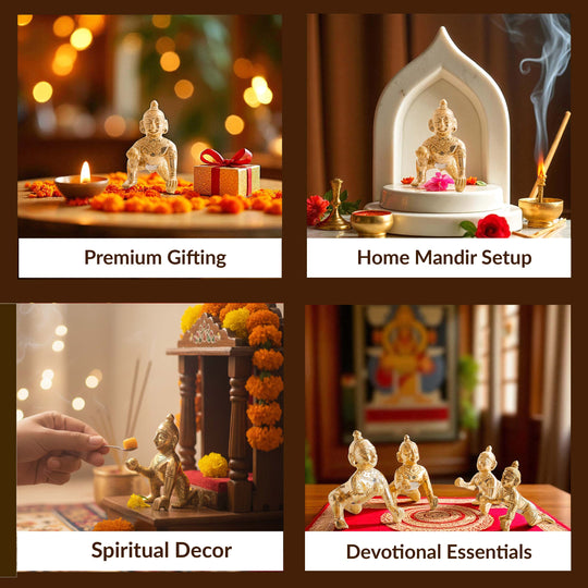 Pure Brass Handmade Laddu Gopal ji