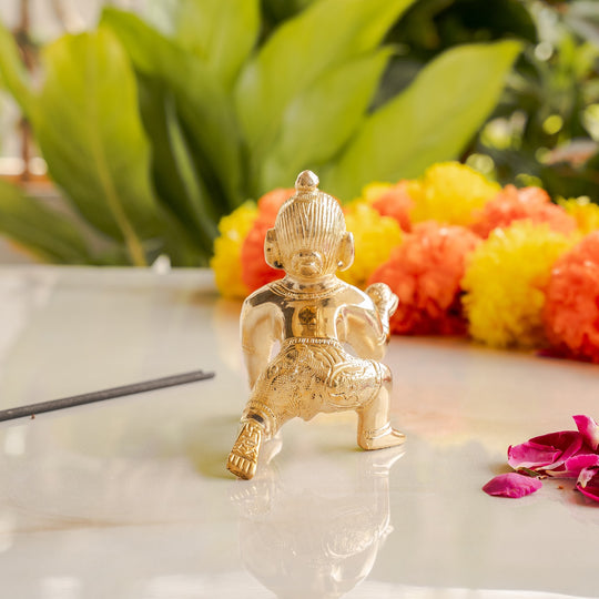 Small Brass Laddu Gopal Ji Murti for Janmashtami and Mandir