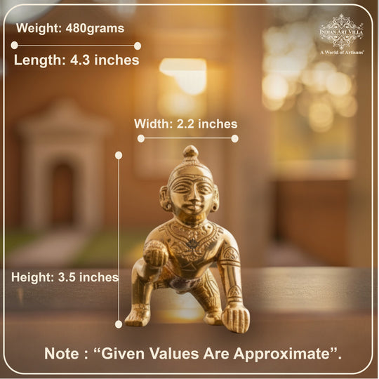 Pure Brass Handmade Laddu Gopal ji