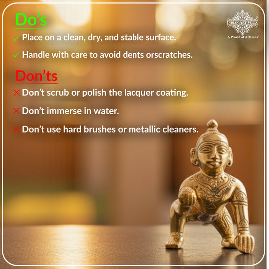 Pure Brass Handmade Laddu Gopal ji