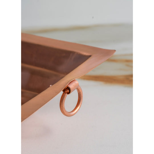 Pure Copper Hawan Kund With Handle On Both Side, For Yagya, Hawan & Poojan Purpose