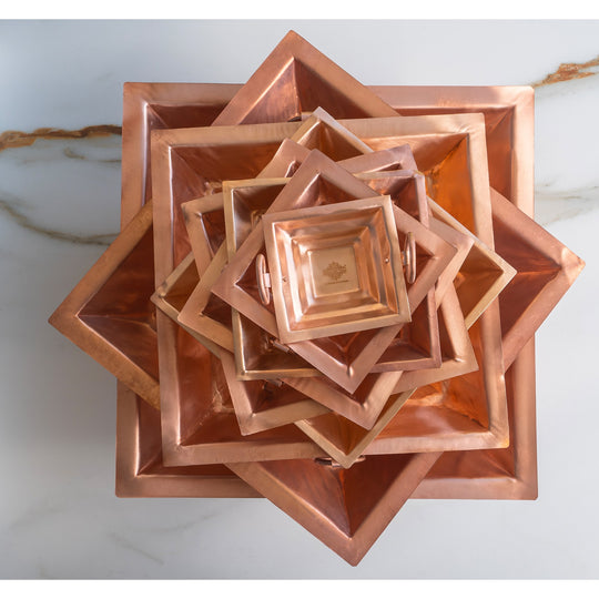 Pure Copper Hawan Kund With Handle On Both Side, For Yagya, Hawan & Poojan Purpose