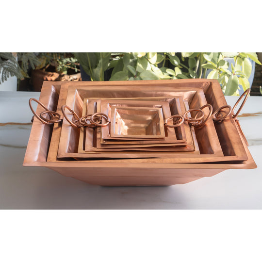 Pure Copper Hawan Kund With Handle On Both Side, For Yagya, Hawan & Poojan Purpose