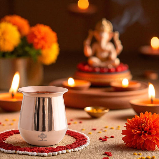 Plain Copper Lota Kalash Pot, Pooja Temple Home Office