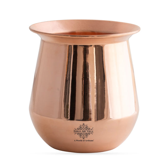 Plain Copper Lota Kalash Pot, Pooja Temple Home Office