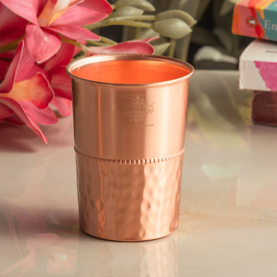 Pure Copper Glass With straight vertical sides- 275 ML